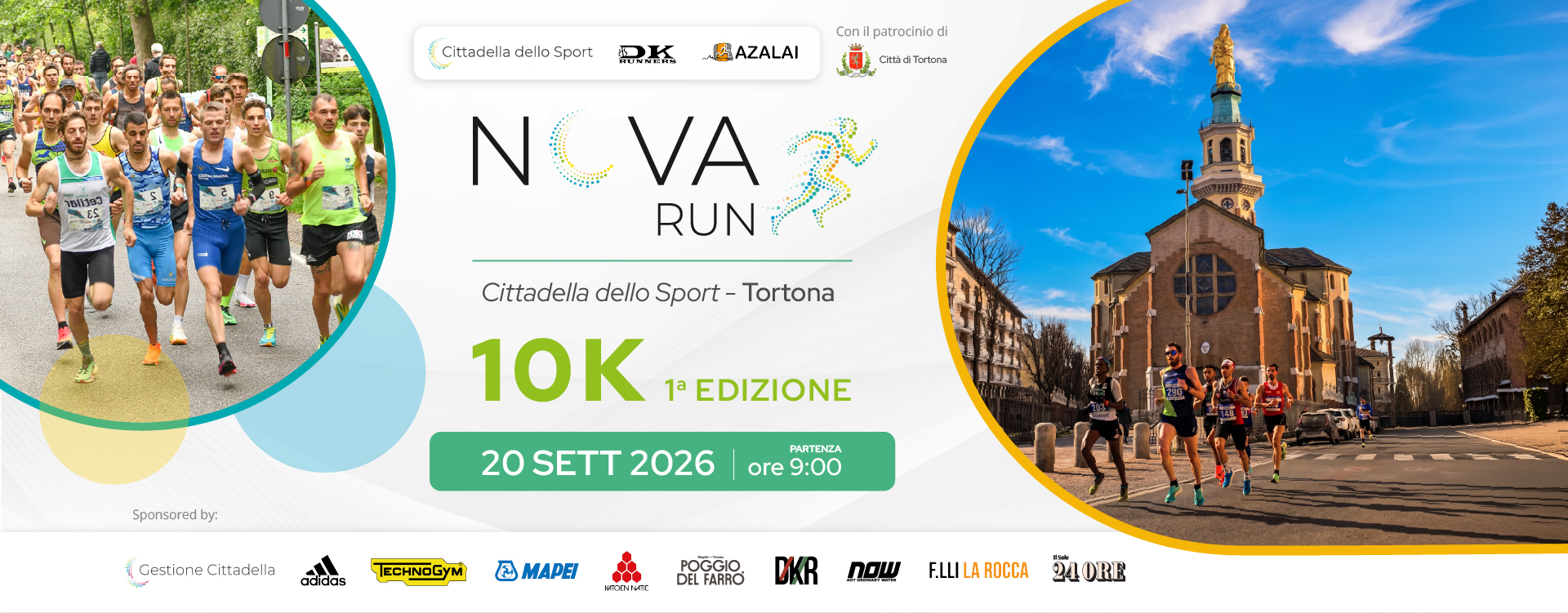 NOVA RUN 10K - 1° edizione 20 settembre 2026 Cittadella dello Sport –Tortona
